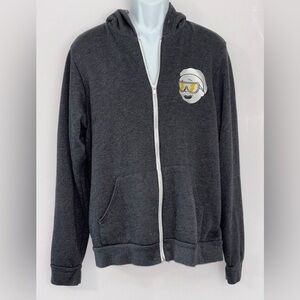 DAYLIGHT CURFEW Black Rick & Morty Zip Up Sweatshirt Size XL